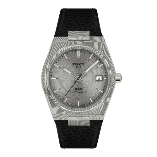 Tissot PRX Powermatic 80 38 Damascus Steel / Leather